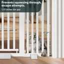 51'' Extra Tall Cat Gate for Doorways 30-49.2'' Wide, Climb Proof Pet Dog Gates for Kitten Dogs, Pressure Mounted No Drilling Cats Fence Barrier White