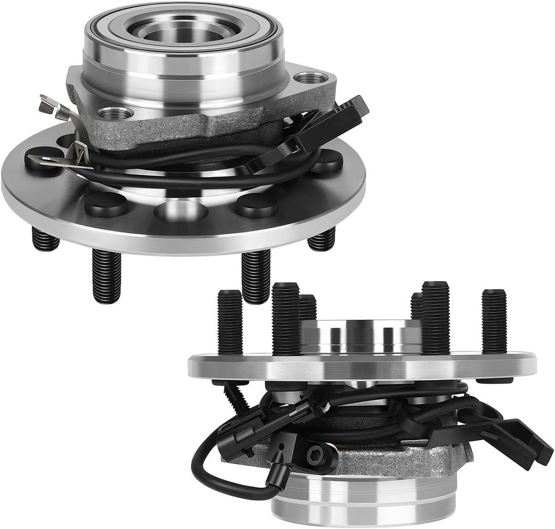 ECCPP Wheel Hub and Bearing Assembly Front 515024 fit for Chevy Tahoe K1500 K2500 Cadillac Escalade GMC K1500 Yukon K2500 Suburban 95 96 97 98 99 00 4WD 4x4 6 lugs wheel hub W/ABS 3 Bolt Flange 2 pcs