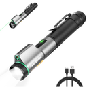 EverBrite Rechargeable EDC Flashlight with 500LM White Light and Green Beam
Zoomable LED Flash Light, Magnetic Work Light with Pocket Clip and USB-C Cable, for Repair Working Camping Emergency