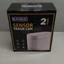 ELPHECO Bathroom Trash Can with Lid 2 Gallon Sensor Garbage Can, Automatic Trash Bin, Motion Sensor Trash Can, IPX5 Waterproof Plastic Wastebasket for Bathroom, Bedroom, Kitchen, Office, White Gold