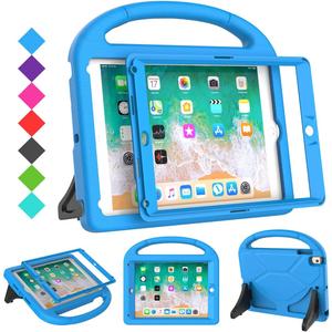 SUPLIK Kids Case for iPad 5th/6th Generation(9.7 inch, 2017/2018), iPad Air 2/1 & Pro 9.7 Case with Screen Protector, Durable Protective Cover with Handle Stand for Apple iPad 5/6 Gen, Blue