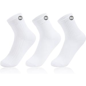 9P Kids Socks Boy&Girl Toddler Crew Ruffle Sock Dress School Uniform (M)