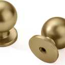 khtumeware 6 Pack Champagne Bronze Cabinet Knobs 1 Inch Single Hole Cabinet Handles Dresser Knobs Drawer Knobs and Pulls for Bathroom Cabinets.