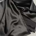 MORGAN AND CO. Women's Satin Mini Dress W/Rhinestone Trim & Spaghetti Straps - Party, Prom and Evening Style Black, Size X