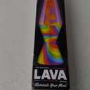 Lava Lite 21250400US2125 Lava The Original Silver Base Lamp with Yellow Wax in Purple Liquid, 14.5", Yellow/Purple
