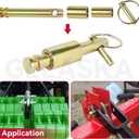 GELASKA 3 Pack TK95029 Quick Hitch Adapter Bushing Kit and S07070200 Cat 1 Top Link Pin and S07090100 Lynch Pin with Ring for Category I 3-Point Hitch Tractors