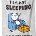 Funny Christmas Birthday Gifts for Men, Dad, Husband, Anniversary Retirement Gifts for Men Grandpa, Dad, Husband, Super Soft Flannel Throws Blanket for Napping, 60" x 50"