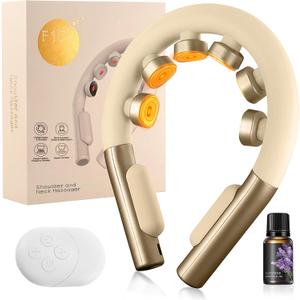 Intelligent NeckMassager for Pain Relief, Electric Pulse Neck Massager with Heat,Portable Deep Tissue Neck Massager for Women Men Gifts