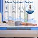 Extra Firm Mattress Topper King Size, 4 Inch Firm High Density Memory Foam Bed Topper for Back Pain Relief, Gel Bamboo Charcoal Infused Cooling Mattress, CertiPUR-US Certified, Washable Cover