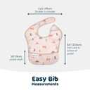 Tiny Twinkle Mess-Proof Baby Bibs for Eating | Waterproof, Wipeable Toddler Bibs with Catch-All Pocket | Feeding Bibs for Girls & Boys(3 Pack,Cowboy)