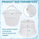 8'' Durable Custom Molded Replacement Inground Pool Skimmer Basket 27180-009-000, Perfect Fit for Hayward Skimmers B-9 B9 U-3 SPX1070E