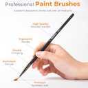 Nicpro 26pcs Paint Brush Set, Professional Paintbrushes with Palette Knife, Craft Paint Brushes for Acrylic Painting, Oil, Watercolor, Gouache & Canvas, Drawing & Art Supplies for Adults, Artists Gift