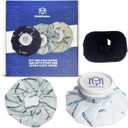 Reusable Ice Pack for Injuries No Leak Hot Water Bag with Washable Cover Adjustable Wrap Refillable Ice Pack for Migraine Back Knees Hand Foot Kids IcePack Bag for Injuries Hot Pack Pain Relief (6 Inch, Light Blue)