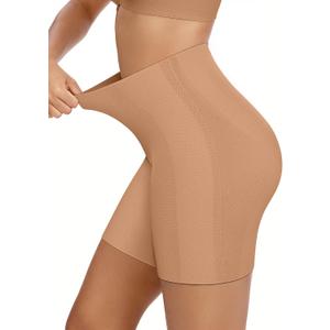 OEAK Tummy Control Shapewear for Women Seamless Girdle High Waisted Body Shaper Underwear Panty Smooth Under Dress Shapewear (Beige, L)