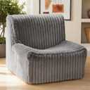 Trenda 32'' Armless Accent Chair, Boneless Space-Saving Reading Chair, Adult