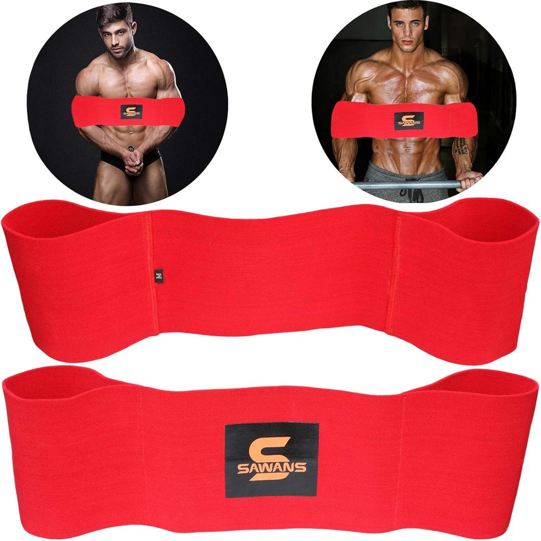 SAWANS Bench Press Sling Power Weight lifting Training Fitness Increase Strength Push Up Gym Workout (X-Large, Red)