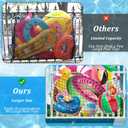 2 x Pool Float Storage Net, 94.48 x 47 Inch Hanging Pool Toy Storage Bag Swimming Poolside Fence Heavy Duty Outdoor Float Holder with Hook Ties for Pool Inflatable Rafts Balls Toys Organizer Accessories, 47.2 x 94.5 inches