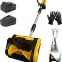 Cordless Snow Shovel, 20V 11-Inch Electric Snow Blower, Electric Snow Shovel with Adjustable Front Handle (4-Ah Battery, Quick Charger and Dust Cover Included)