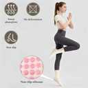 Pilates Grip Socks for Women, Ruffle Grippy Non Slip Cute Polka Dot Crew Socks for Workout Yoga Ballet Barre Dance