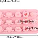 15 Cavity Valentine Silicone Mold Love Heart Candy Molds for Chocolate Cupcake Topper Decorating