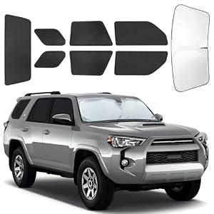 for Toyota 4Runner 2010-2024 Car Window Shades, 8pcs Privacy Sun Shade Set for Front Windshield Side and Rear Windows, Full Window Covers Keeps Vehicle Cool for Camping Napping