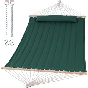 SUNCREAT Hammocks Replacement Hammock for Stand, 475 lbs Capacity, Two Person Backyard Hammock for Outside, Dark Green