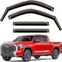 in-Channel Window Rain Guards Fit for Truck Toyota Tundra 2022 2023 2024 2025 2026 CrewMax Extra Durable Window Visors Window Deflectors Vent Visors Vent Shades Car Accessories-4 pcs 2-Q13