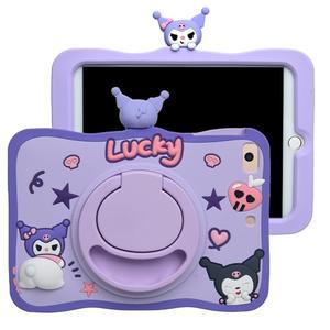 Cartoon Case for iPad Air 1/2 iPad 9.7 2017/2018，MONEHOYSY Cute Soft Silicone Kickstand [Drop Proof,Shock Proof,Anti Slip] Back Stand Cover Case for Kids Children Teens Girls Boys