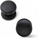 The Woodbury Lane Cabinet Knobs, 10 Pack 1-1/4 Inch (32mm) Matte Black Kitchen Cabinet Knobs for Drawer Pulls & Drawer Handles, Solid Cast Iron Bun Drawer Handles for Dresser