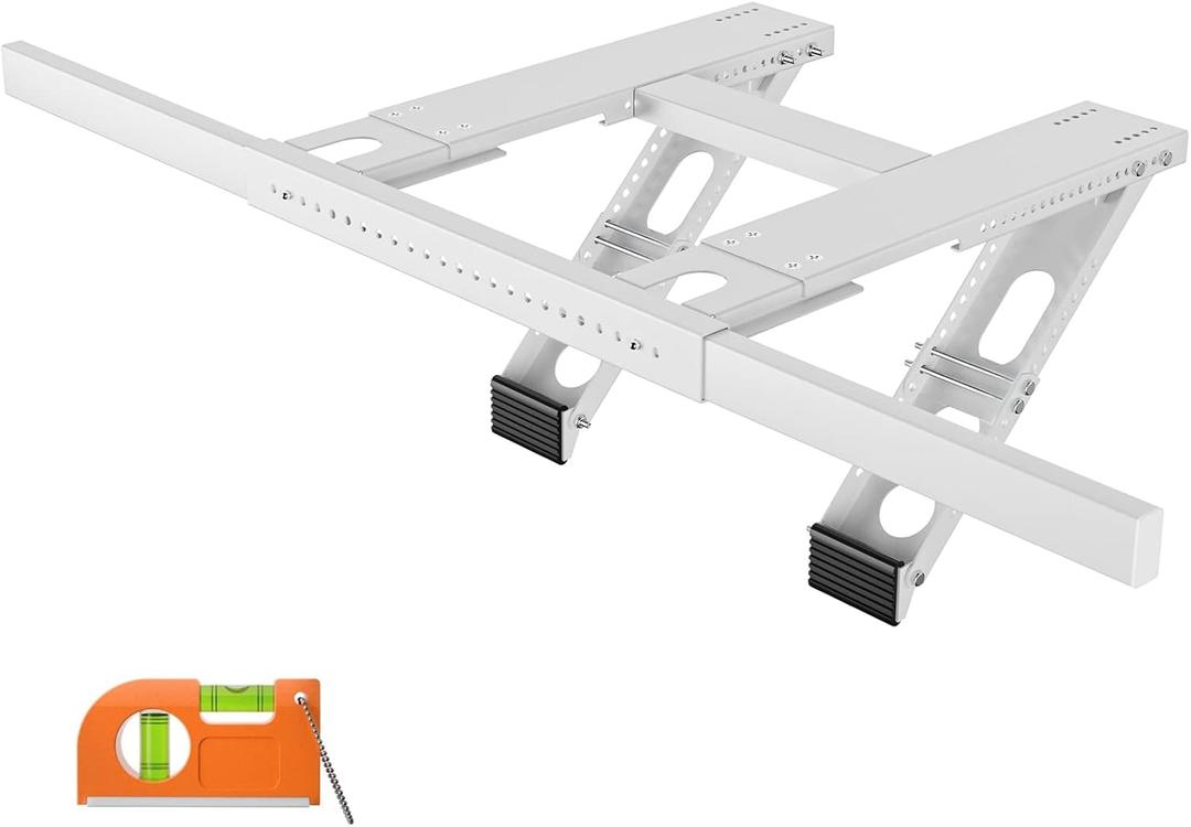 LuckIn No Drill Window AC Support Bracket, Fits Single & Double-Hung Windows, Holds up to 220lbs, for 5,000-24,000 BTU Units, Heavy Duty & Adjustable