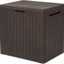 Keter City Outdoor Plastic Storage Box Garden Furniture 57.8 x 44 x 54.8 cm - Brown