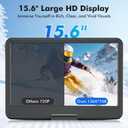 WONNIE 18" Portable DVD Player with 15.6" HD Swivel Screen, 6 Hours Rechargeable Battery, Large DVD Player Portable Support MP4, MKV Video & USB/SD Card/Sync TV, High Volume Speaker, All Regions