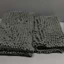 H.VERSAILTEX Sage Bathroom Rugs, Bath Mat Set of 2 Extra Thick Chenille Striped Pattern Shaggy Bath Rugs for Bath Room, Non Skid Bath Mats for Bathroom Floor (32 x 20 Plus 24 x 17 - Inches)