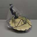 Heated Bird Baths for Outdoors, 100W Heated Bird Bath for Deck Railing, Heated Birdbath with Thermostat Control, Heated Bird Bath for Outside Winter Garden Patio Yard (Yellow)