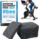 Impresa Rubber Floor Protectors for Walking Pad & Treadmill Pad - 4 x 4 x 0.5 in, 6-Pack - Anti-Vibration & Shock-Absorbing Mats - Workout Mats for Home Gym Equipment