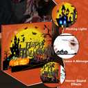 3 x 3D Pop Up Happy Halloween Card, 3D Greeting Pop Up Halloween Card with Light and Music, For Lover, Friends, Family, Colleagues, Includes Message Card and Envelope