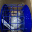 Kingsyard Bluebird Feeders for Outdoors Hanging, All Metal, Cage Mealworm Bird Feeder with Tray, Squirrel Proof & Weatherproof, Easy to Refill & Clean (Blue)