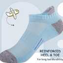 Comfoex Girls Socks Ankle Athletic Socks For Kids 4-6 6-8 8-10 Years Old Short Socks With Cushioned Sole 8 Pairs