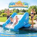 EKEPE Inflatable Water Slide for Pool, Heavy Duty Pool Slide with Water Sprayer for Kids Family Summer Play, Durable Blow Up Backyard Water Slide for Parties, In-ground or Above Ground Pools - Blue
