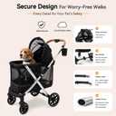 Dog Stroller for Medium and Small Dogs, Lightweight Aluminum, Up to 66 lbs
