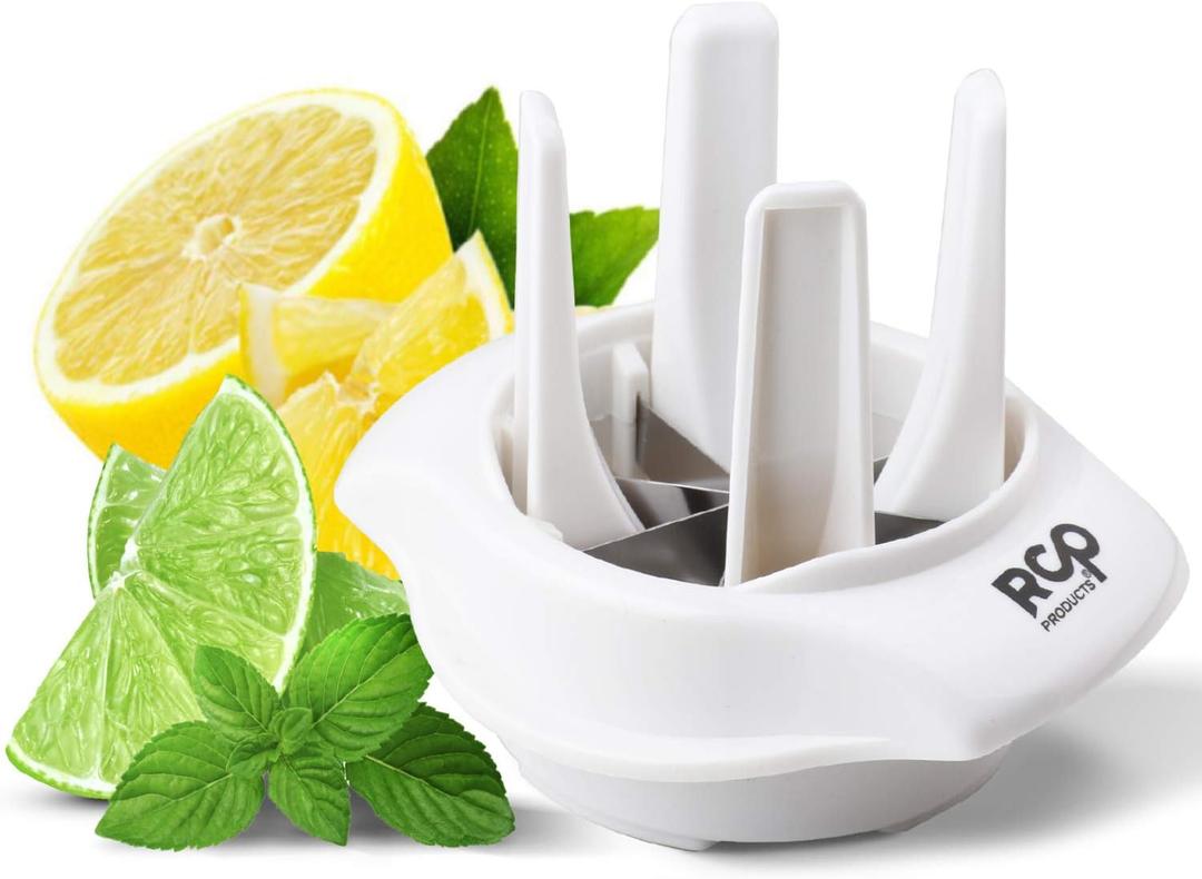 Lemon/Lime Slicer, to Garnish Food Drink - Stainless Steel Lime Cutter | Lemon Wedge Cutter for Perfect Lime Slices rebanador de limon - Chelda Lemon Salt and Tequila