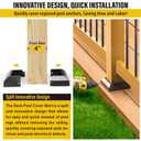 AECXM 4Pack 4"x4" Aluminum Deck Post Base Cover, Split Post Cover Skirts for Deck RailingsStairsPorches Black