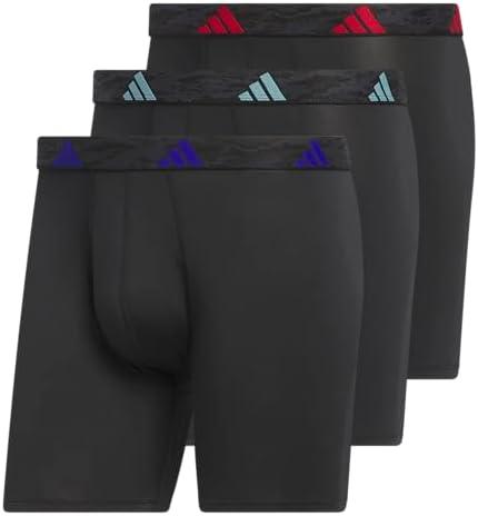 Adidas Men's Microfiber Boxer Briefs Underwear (Multipack) Athletic Stretch-Fit Size XL