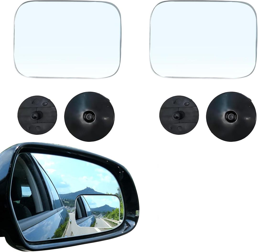 2PCS Blind Spot Mirror, Automotive Exterior Accessories, 360° Adjustable Hd Wide-Angle View For Most Cars, SUVs, Trucks (Square Mirror)