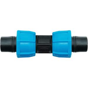 Watts ASC12 ANKA Series High Pressure Poly-Pipe Straight Coupling, 1/2" x 1/2" Black Fitting w/ Blue Tapered Nut Seals, High Grade Glass Fiber Reinforced Nylon, Agriculture & Irrigation (0.5 Inch)