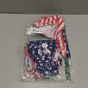 Gaupafmb Girls 4th of July Swimsuit 2pcs Patriotic Stars Print Twist Top with Stripes American Flag Bikini Sets Girls Bathing Suits Size 14-16