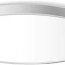 LightingWill 12 Inch LED Flush Mount Ceiling Light Fixture, 2800K Warm White, 3200LM, 24W, Flat Modern Round Lighting Fixture, 240W Equivalent White Ceiling Lamp for Kitchens, Bedrooms.etc.
