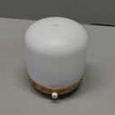 BOXING 300ML Essential Oil Diffuser, Diffusers for Home&Large Room, Aromatherapy Diffuser with 7 Colors Night Light Perfect for Bedroom Baby, Stepless Knob Control,Timer,Quiet,Auto Shut Off,White&Wood