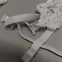 Lidogirl Women's Lace Nights Garter Belt with Stockings Sheers, One Size  (White)