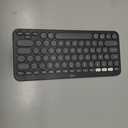 Logitech Pebble Keys 2 K380s, Multi-Device Bluetooth Wireless Keyboard with Customizable Shortcuts, Slim and Portable, Easy-Switch for Windows, macOS, iPadOS, Android, Chrome OS - Tonal Graphite